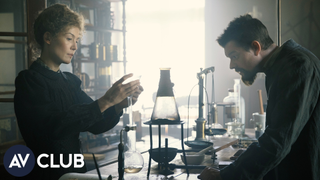 Rosamund Pike and Sam Riley on Marie Curie's Polish identity and the chemical symbol for Radium